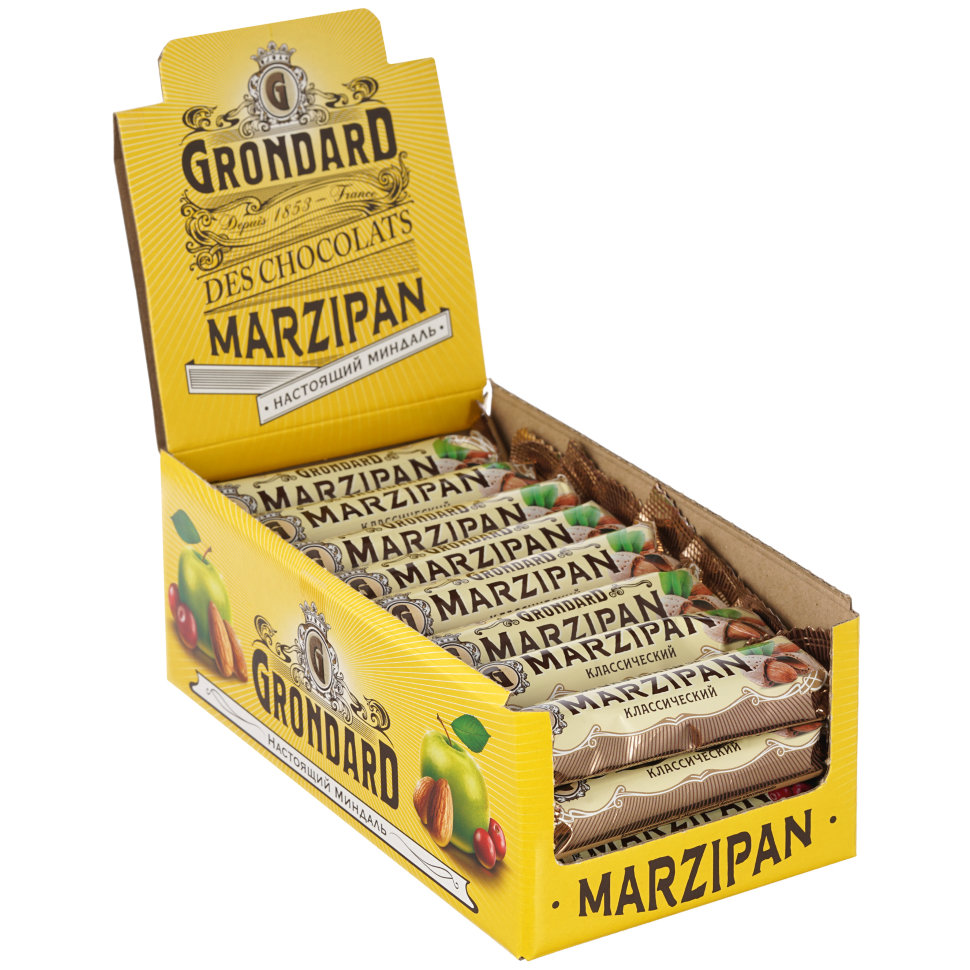  TM Grondard     (9389) Батончики глазированные Марципановые Классика, (24шт по 50г)      в Усть-илимске