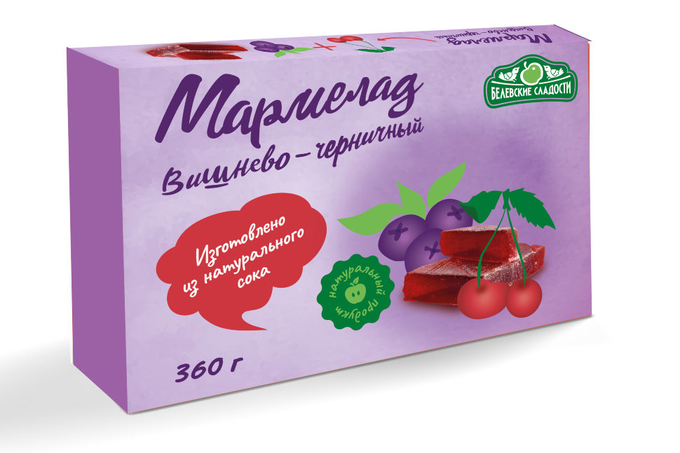  Мармелад  "Вишнево-черничный" белевский 360г   в Усть-илимске
