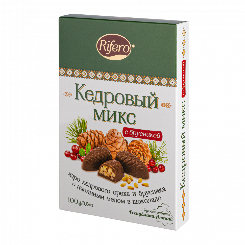  Риф и ко Конфеты "Кедровый микс БРУСНИКА" 100г    в Усть-илимске