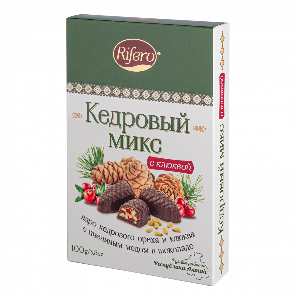  Риф и ко Конфеты "Кедровый микс КЛЮКВА" 100г     в Усть-илимске