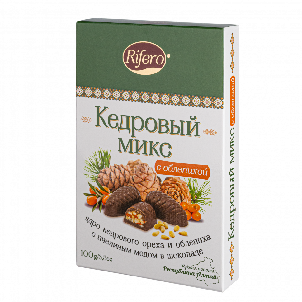  Риф и ко Конфеты "Кедровый микс ОБЛЕПИХА" 100г      в Усть-илимске