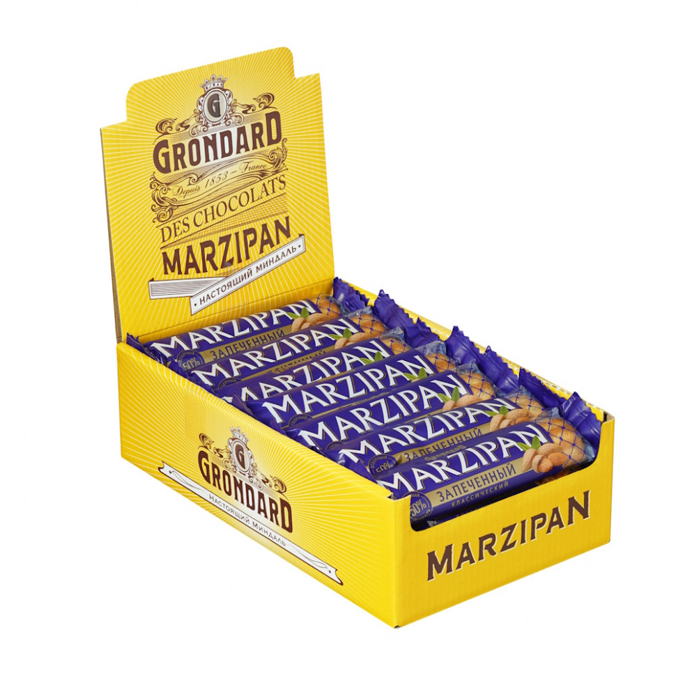  TM Grondard   (11161) Батончики НЕглазированные Марципановые Запечённые, (28шт по 40г)    в Усть-илимске