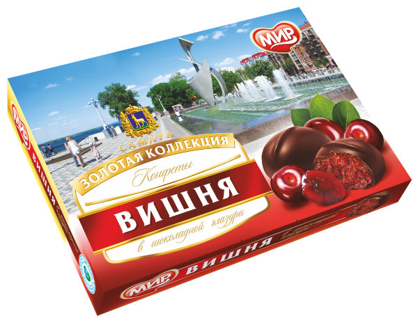 №2 КФ МИР Вишня в шоколадной глазури 160г в Усть-илимске